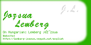 jozsua lemberg business card